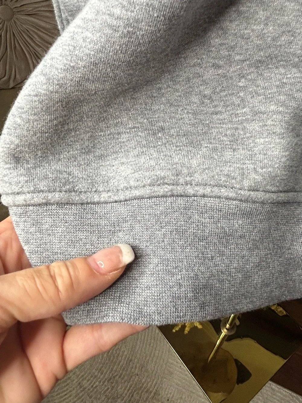 Jordan Grey Crewneck with Multicolor Embroidered Logo